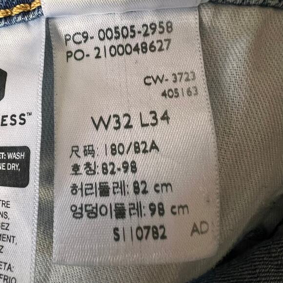 Levis Jeans Mens Size 32 X 34 Blue 505 Medium Wash Cotton Blend Denim Classic - Picture 15 of 16